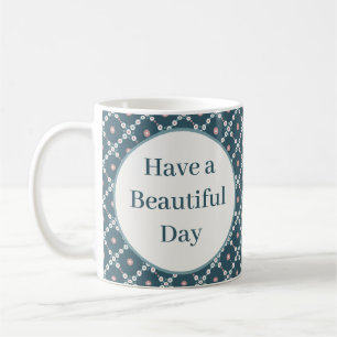Taza De Café Tener un hermoso patrón de plazas Pearl Day