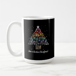 Taza De Café Tener un Rockin Navidad Crystal Gem Tree Rockhound