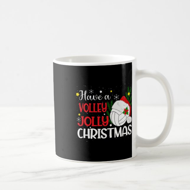 Taza De Café Tener un Sombrero De Voleibol Navidades De Voleibo (Derecha)