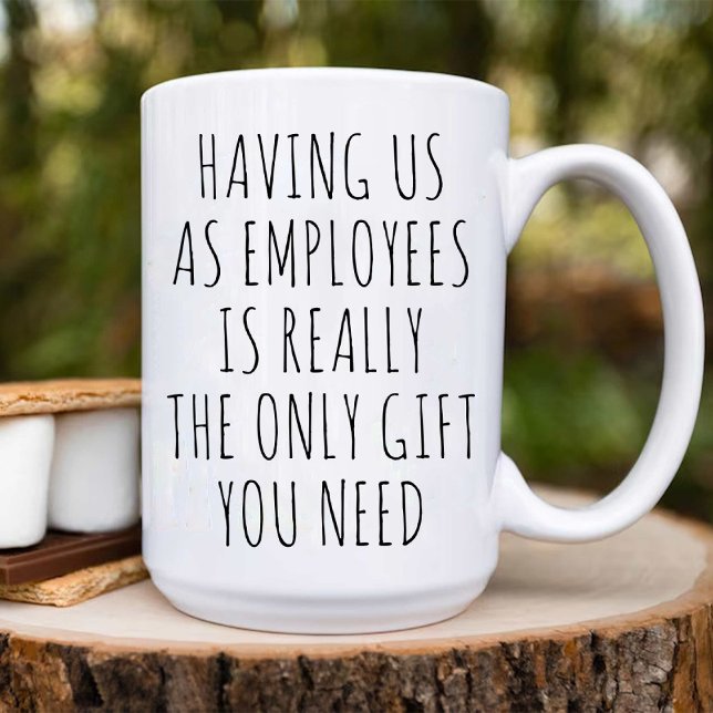 Taza De Café Tenernos como empleados / Fiesta de oficina divert (Having Us As Employees / funny Office Party Coffee Mug)