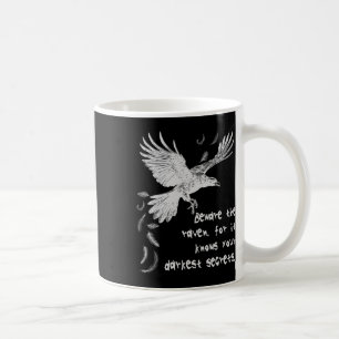 Taza De Café Tenga En Cuenta El Raven Halloween Rastreo O Trate