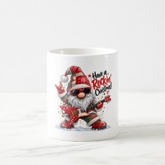 Taza De Café Tenga un gnomo de guitarra en Navidad