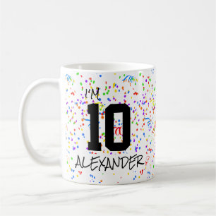 Taza De Café Tengo 10 años para añadir nombre y foto café de cu