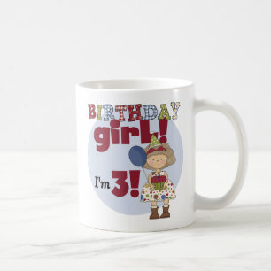 Taza De Café Tengo 3 camisetas y regalos Chicas de cumpleaños