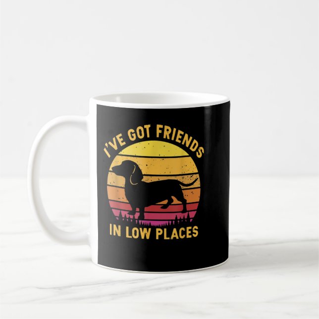Taza De Café Tengo Amigos En Lugares Bajos, Funny Aplicación Da (Izquierda)