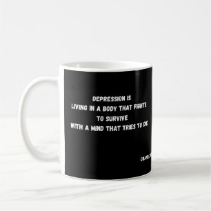Taza De Café Tengo depresión_ cuerpo vs mente
