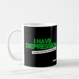 Taza De Café Tengo Depresión Neon Black Plain CTFOD Mug