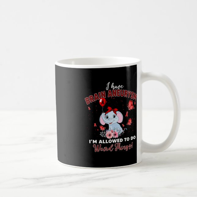 Taza De Café Tengo Elefante De Aneuralismo Cerebral Permitido H (Derecha)