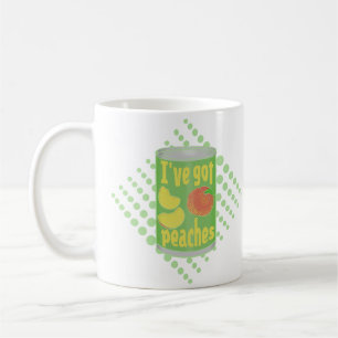 Taza De Café Tengo melocotones Tin de fruta