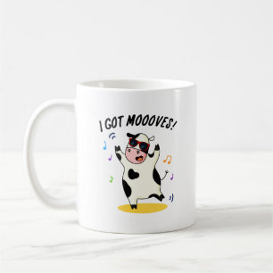 Taza De Café Tengo Moooooves Divertido Bailando Cow Pun