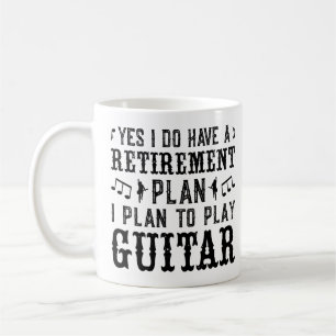 Taza De Café Tengo Planeado Tocar la Guitarra Plan de Jubilació