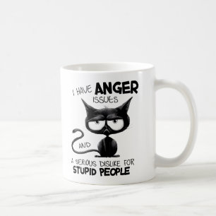 Taza De Café Tengo Problemas de Ira Regalo Divertido para Amant
