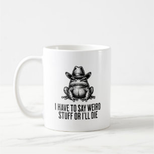 Taza De Café Tengo que decir cosas raras Vaca vaquera rana dive