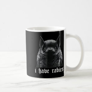Taza De Café Tengo rabia Murciélago Vintage Murciélago lindo 