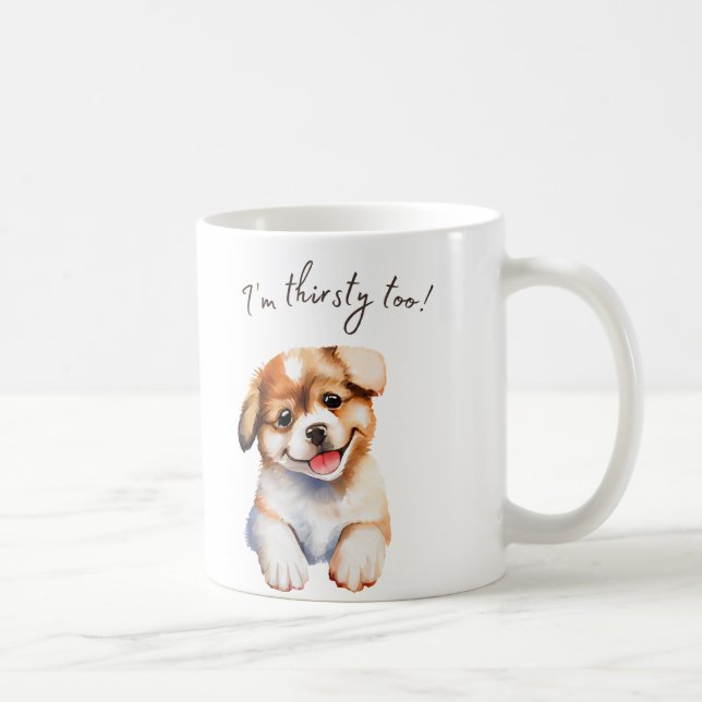 Taza De Café Tengo sed; bebamos juntos con Puppy Mug (Derecha)
