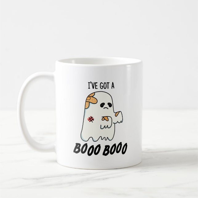 Taza De Café Tengo un divertido bollo de Fantasma de Halloween (Izquierda)
