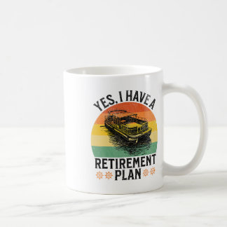 Taza De Café Tengo un plan de jubilación divertido capitán de b