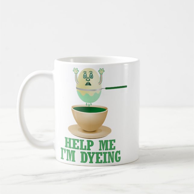 Taza De Café Teñido divertido del huevo de Pascua (Izquierda)