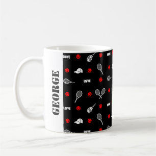 Taza De Café 🖤 🎾 tenis blanco y negro 🎾