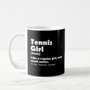 Taza De Café Tenis Chica divertida definición Tennis Sport Love