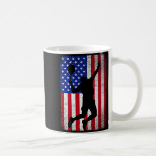 Taza De Café Tenis de bandera americana de EE. UU. para hombres
