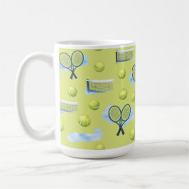 Taza De Café Tenis Día del Padre Acuarela Azul