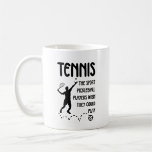 Taza De Café Tenis Divertido – Humor de Tenis vs Pickleball