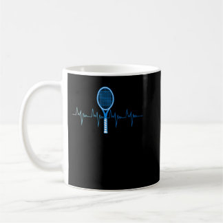 Taza De Café Tenis Love Tennis Heartbeat Jugador de Tenis