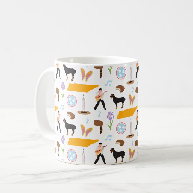 Taza De Café Tennessee Icons (Anverso izquierdo)