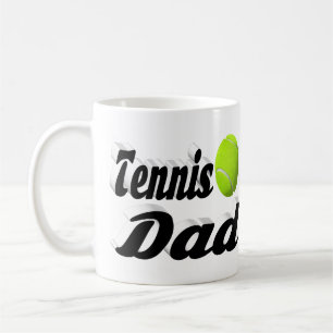 Taza De Café Tennis Dad mitad texto Coffee Mug