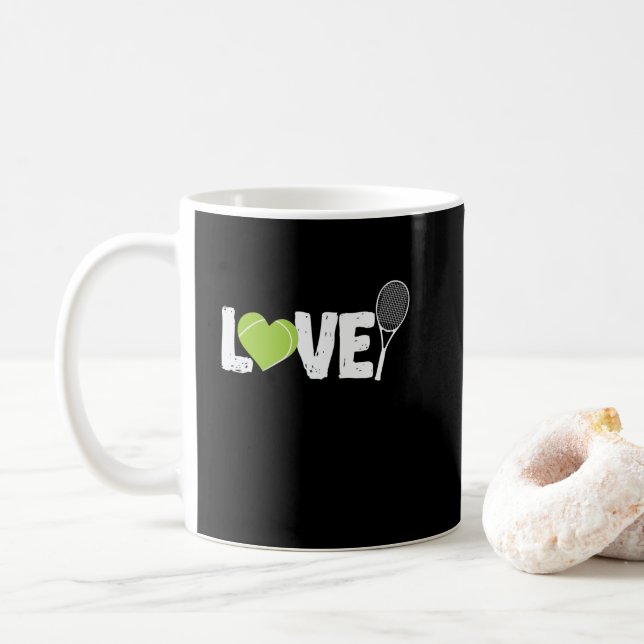 Taza De Café Tennis "Love" Tennisschläger (Con donut)