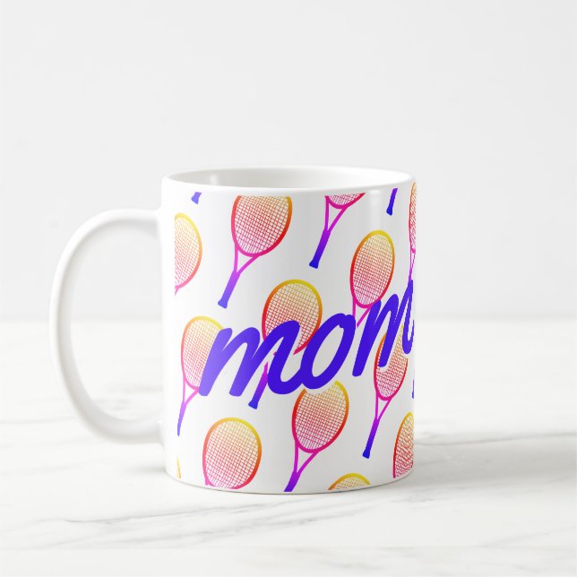 Taza De Café Tennis Mom's Day Bright Púrpura Rosa (Izquierda)