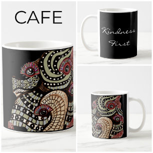 Taza De Café Tentáculos oculares psicodélicos Resumen de arte