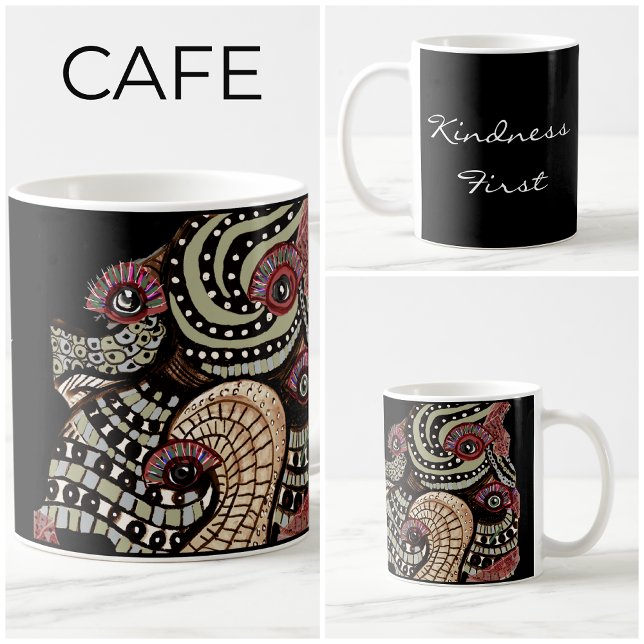Taza De Café Tentáculos oculares psicodélicos Resumen de arte (Subido por el creador)