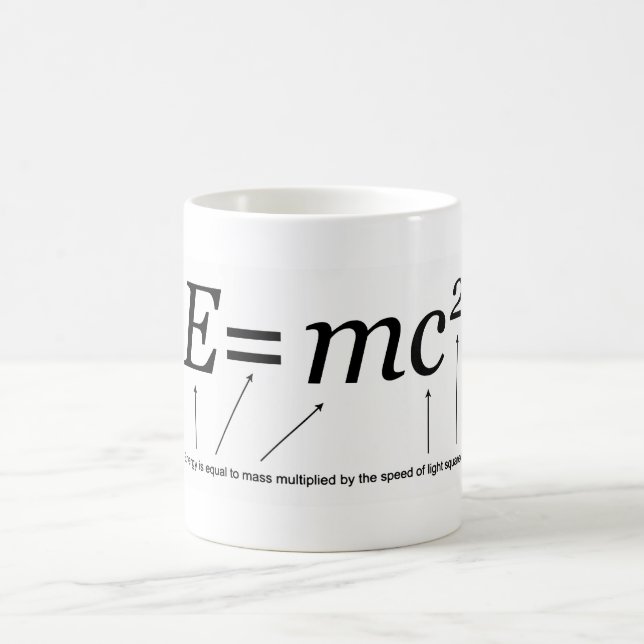 Taza De Café Teoría de E=MC2 Einstein de la relatividad (Centro)