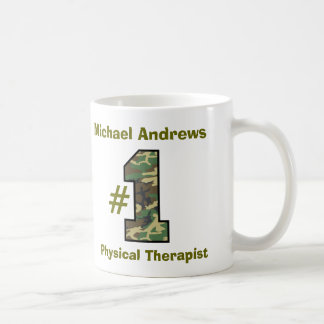 Taza De Café Terapeuta físico V5q del número uno