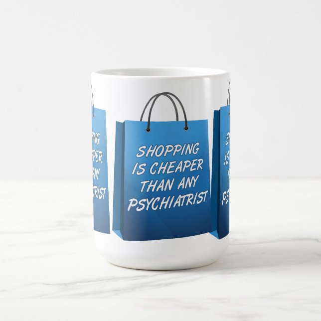 Taza De Café Terapia de compras Graciosa Mug (Centro)