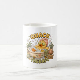 Taza De Café Terapia de Cuac Spa Lindo Pato Kawaii
