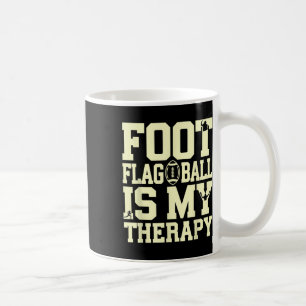 Taza De Café Terapia de Fútbol Americano con Banderas Cita Dive