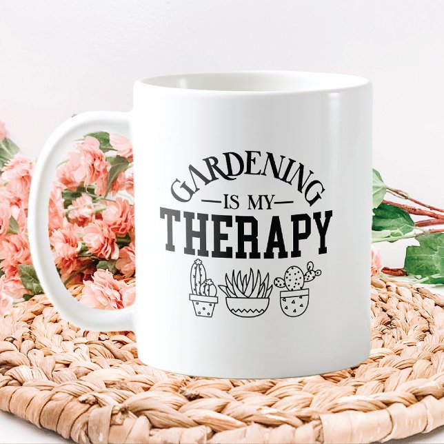 Taza De Café Terapia de jardinería (Subido por el creador)