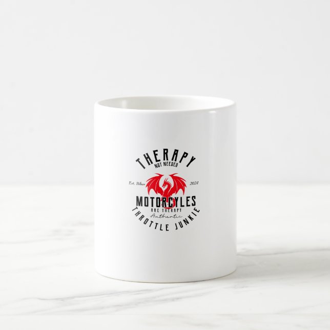 Taza De Café Terapia de la motocicleta (Centro)