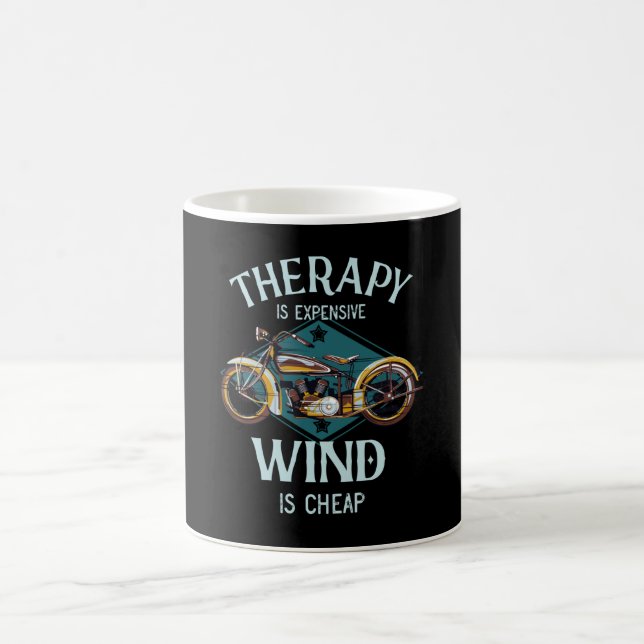 Taza De Café Terapia de la motocicleta Viento Regalo Biker Vint (Centro)