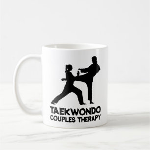 Taza De Café Terapia de la pareja de Taekwondo