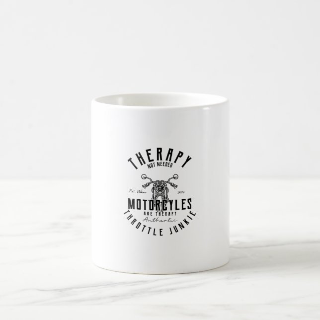 Taza De Café Terapia de motociclismo (Centro)