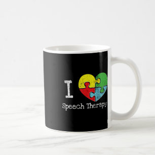 Taza De Café Terapia del habla del corazón, conciencia del auti