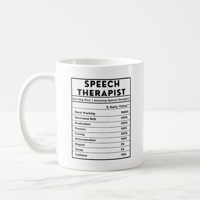 Taza De Café Terapia del habla divertida (Izquierda)