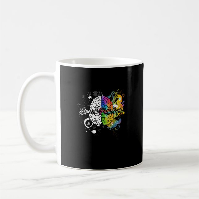 Taza De Café Terapia del habla en lenguaje cerebral Terapia del (Izquierda)