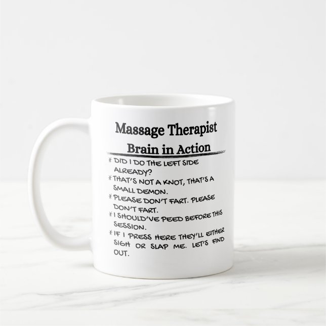 Taza De Café Terapia divertida de masajes (Izquierda)