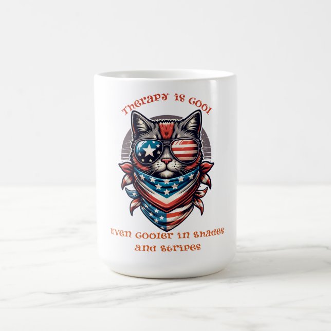 Taza De Café Terapia es camiseta de Guay - Conciencia sobre la  (Centro)