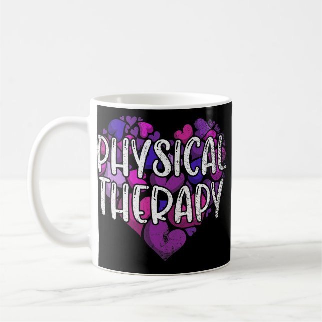 Taza De Café Terapia Física Corazón PT Fisioterapia Física (Izquierda)